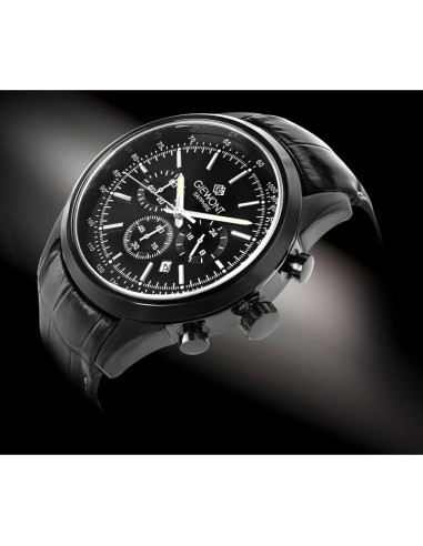 Zegarek męski giewont chronograph sapphire czarny gw7650-a4