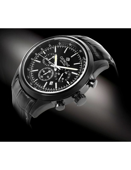 Zegarek męski giewont chronograph sapphire czarny gw7650-a4