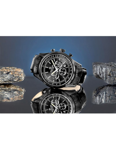 Zegarek męski giewont chronograph sapphire czarny gw7650-a4