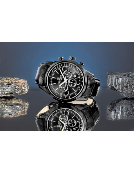 Zegarek męski giewont chronograph sapphire czarny gw7650-a4