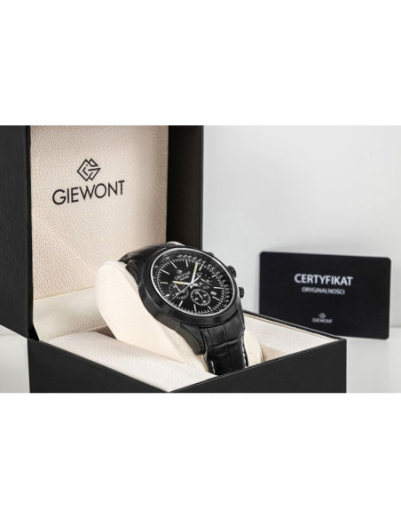 Zegarek męski giewont chronograph sapphire czarny gw7650-a4