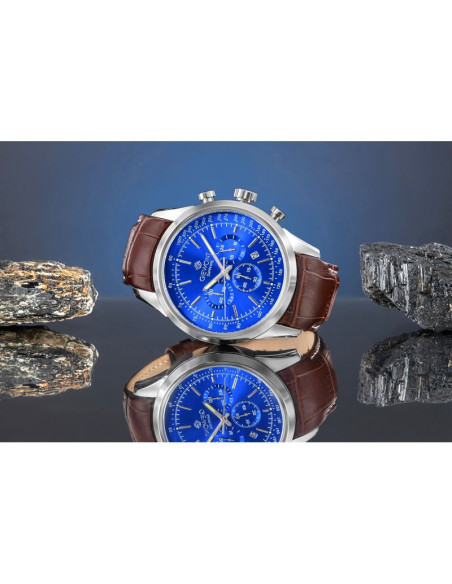 Zegarek męski giewont chronograph sapphire srebrno niebieski gw7650-a5