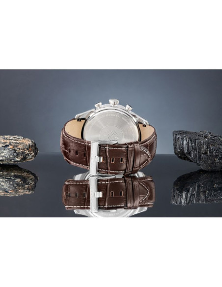 Zegarek męski giewont chronograph sapphire srebrno niebieski gw7650-a5