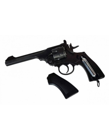 Rewolwer webley mkvi .455 police kal.4,5 mm diabolo łuski 6-strzał. lufa 4" co2 black ekp do17j