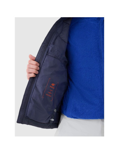 Kurtka puchowa trekkingowa z wypełnieniem primaloft silver męska 4f 4fwss25tdjam527-22s