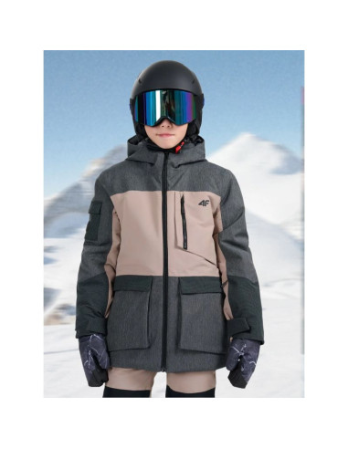 Kurtka snowboardowa membrana 10000 dziecięca 4f 4fjraw25ttjau1039-82s