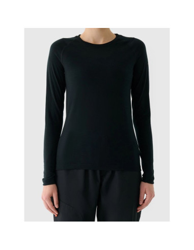 Longsleeve trekkingowy szybkoschnący z wełną merino damski 4f 4fwaw25tflof433-20s