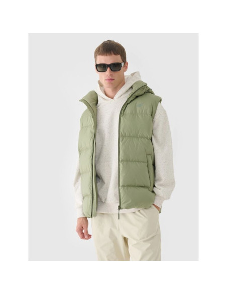 Bezrękawnik puchowy z naturalnym wypełnieniem męski 4f 4fwaw24tvjam148-43s