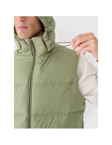 Bezrękawnik puchowy z naturalnym wypełnieniem męski 4f 4fwaw24tvjam148-43s