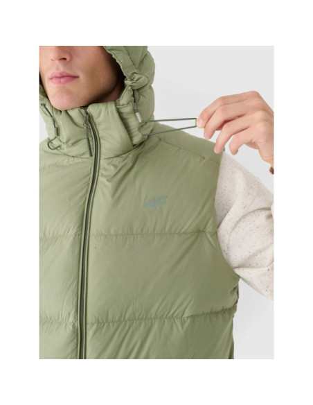 Bezrękawnik puchowy z naturalnym wypełnieniem męski 4f 4fwaw24tvjam148-43s
