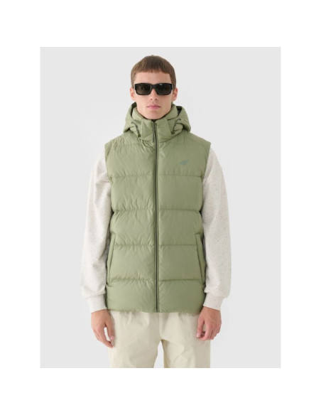 Bezrękawnik puchowy z naturalnym wypełnieniem męski 4f 4fwaw24tvjam148-43s