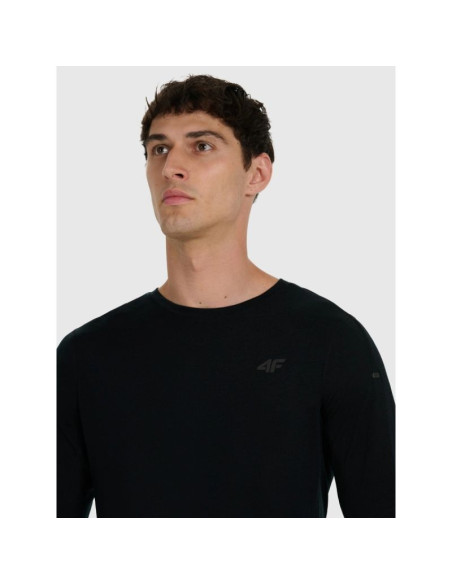 Longsleeve trekkingowy szybkoschnący z wełną merino męski 4f 4fwaw25tflom430-20s