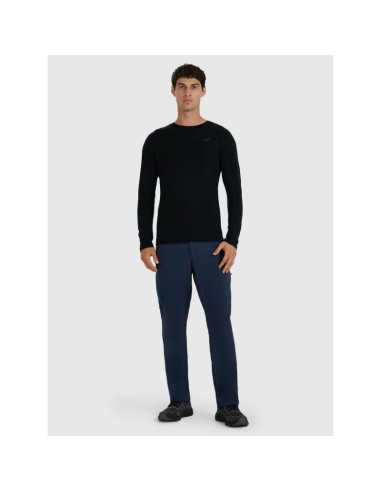 Longsleeve trekkingowy szybkoschnący z wełną merino męski 4f 4fwaw25tflom430-20s