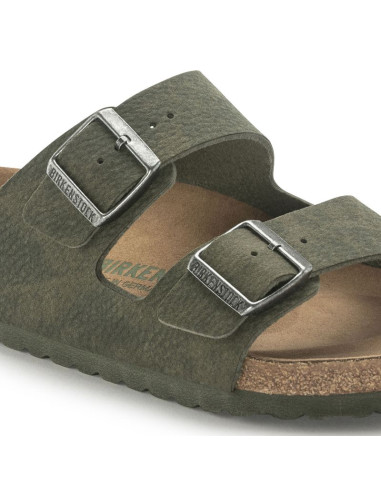 Klapki birkenstock arizona vegan microfaser regular damskie-męskie desert dust thyme na szeroką stopę wegańskie (1024550)