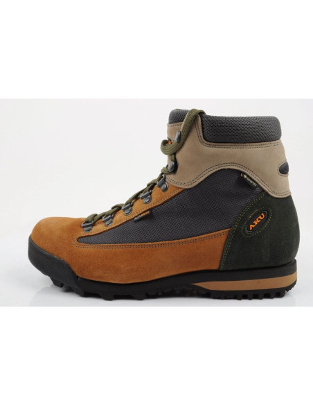 Aku buty sportowe trekkingowe damskie slope gtx skórzane za kostkę brązowe szare