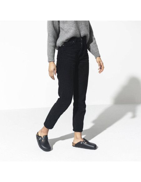 Chodaki damskie/męskie birkenstock boston black olejowana skóra klapki narrow wąskie (0059463)