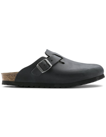 Chodaki damskie/męskie birkenstock boston black olejowana skóra klapki narrow wąskie (0059463)