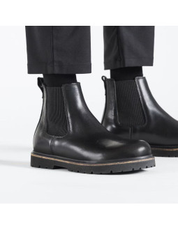 Sztyblety męskie birkenstock highwood slip on m lena black ze skóry naturalnej (1025764) 2