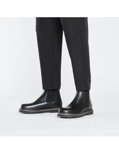 Sztyblety męskie birkenstock highwood slip on m lena black ze skóry naturalnej (1025764)