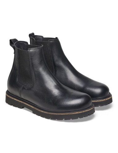 Sztyblety męskie birkenstock highwood slip on m lena black ze skóry naturalnej (1025764)