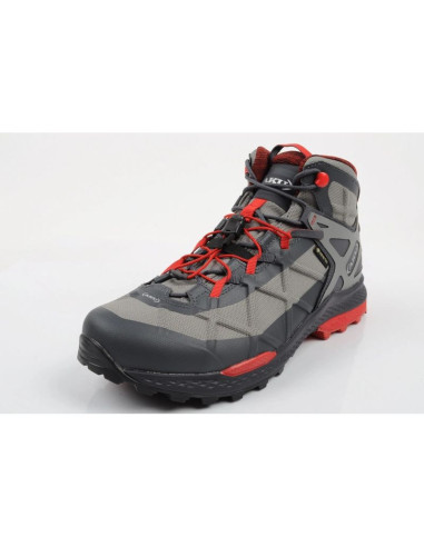 Aku buty trekkingowe męskie rocket gore-tex turystyczne za kostkę szare czerwone