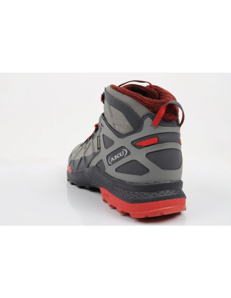Aku buty trekkingowe męskie rocket gore-tex turystyczne za kostkę szare czerwone