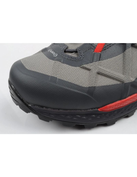 Aku buty trekkingowe męskie rocket gore-tex turystyczne za kostkę szare czerwone