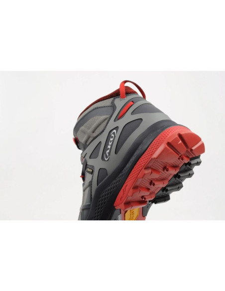 Aku buty trekkingowe męskie rocket gore-tex turystyczne za kostkę szare czerwone