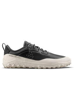 Buty męskie vivobarefoot tracker leather at low mens obsidian/white (309534-04)