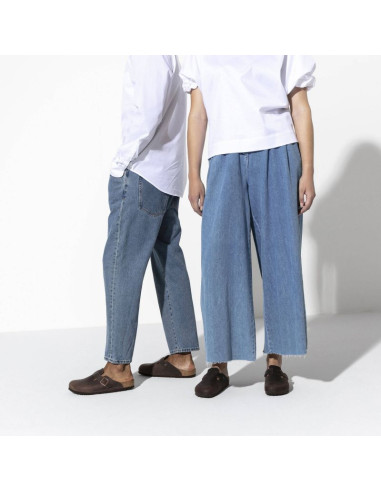 Chodaki damskie/męskie birkenstock boston habana olejowana skóra klapki regular szerokie (0860131)