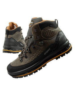 Grisport grigio buty męskie trekkingowe skóra wodoodporne za kostkę