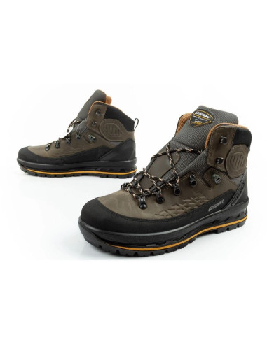 Grisport grigio buty męskie trekkingowe skóra wodoodporne za kostkę