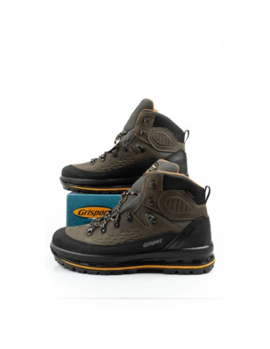 Grisport grigio buty męskie trekkingowe skóra wodoodporne za kostkę