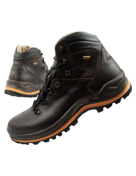 Grisport marrone buty męskie trekkingowe skóra wodoodporne za kostkę