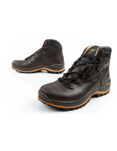 Grisport marrone buty męskie trekkingowe skóra wodoodporne za kostkę