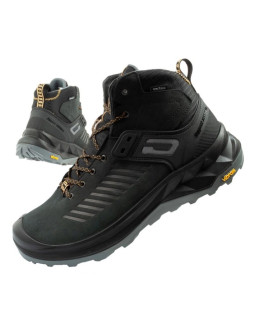 Grisport nero  buty męskie trekkingowe skórzane wodoodporne za kostkę