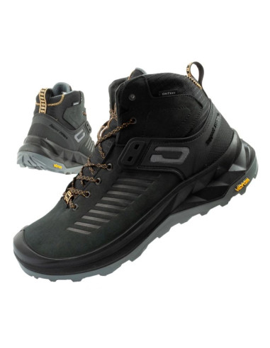 Grisport nero  buty męskie trekkingowe skórzane wodoodporne za kostkę