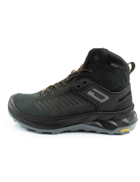 Grisport nero  buty męskie trekkingowe skórzane wodoodporne za kostkę