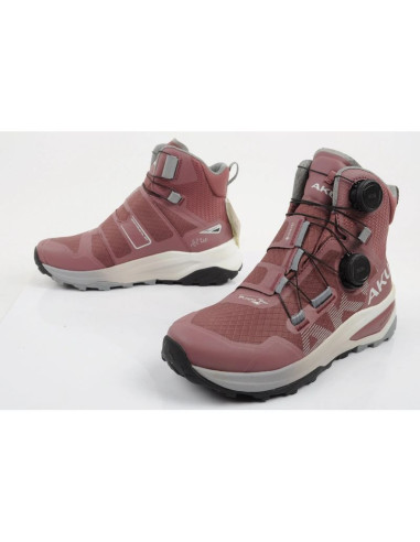 Aku buty damskie sportowe trekkingowe furiosa boa gtx vibram modne różowe szare