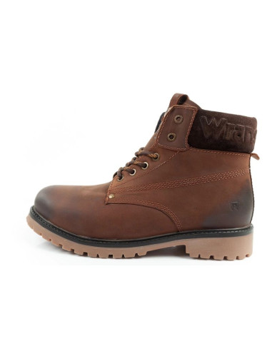 Wrangler arch fur buty męskie sztyblety trzewiki eleganckie ocieplane brązowe