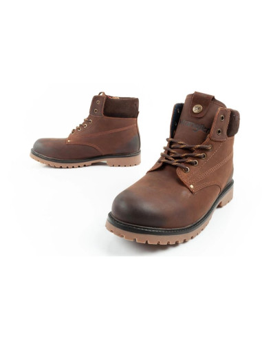 Wrangler arch fur buty męskie sztyblety trzewiki eleganckie ocieplane brązowe
