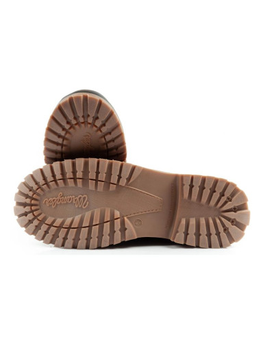 Wrangler arch fur buty męskie sztyblety trzewiki eleganckie ocieplane brązowe