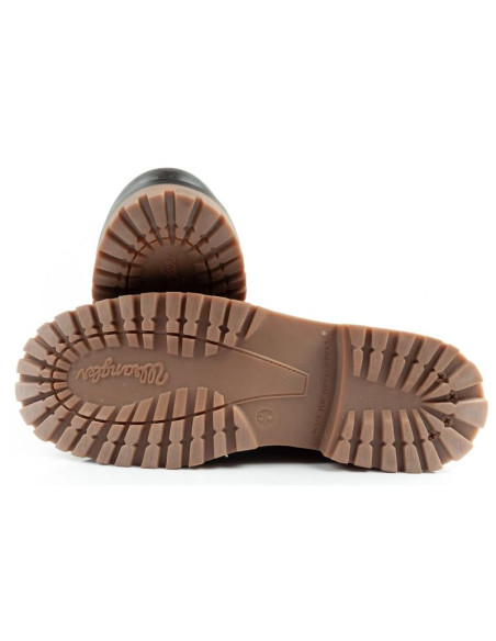 Wrangler arch fur buty męskie sztyblety trzewiki eleganckie ocieplane brązowe