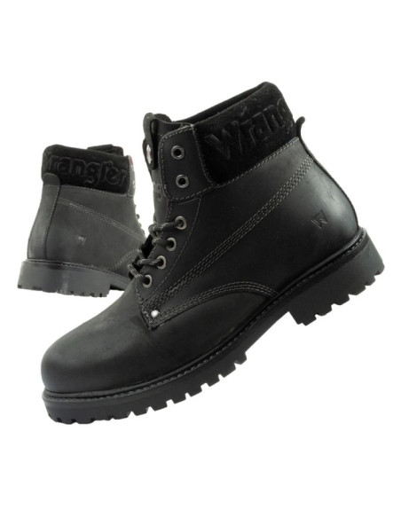 Wrangler arch fur buty męskie sztyblety trzewiki eleganckie ocieplane czarne