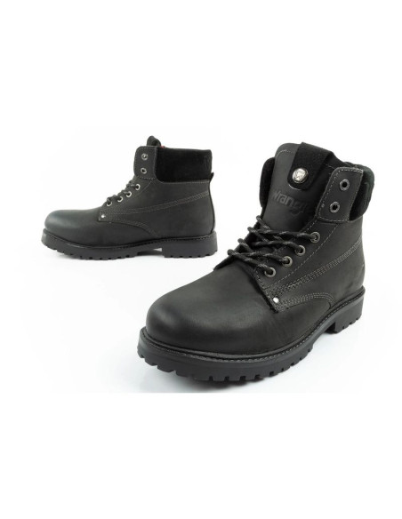 Wrangler arch fur buty męskie sztyblety trzewiki eleganckie ocieplane czarne