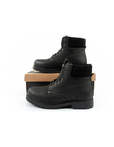 Wrangler arch fur buty męskie sztyblety trzewiki eleganckie ocieplane czarne