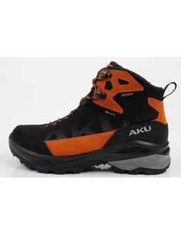 Aku buty sportowe trekkingowe męskie adapta gore-tex skórzane czarne pomarańczowe 2