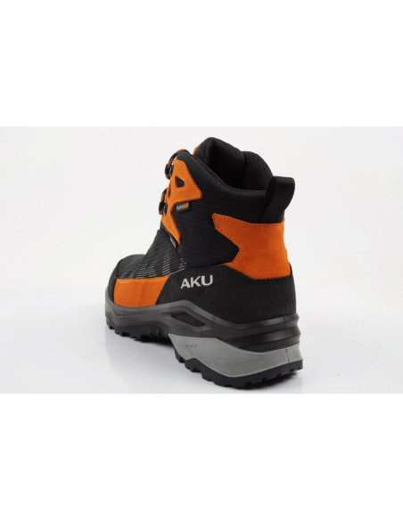 Aku buty sportowe trekkingowe męskie adapta gore-tex skórzane czarne pomarańczowe