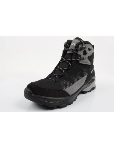 Aku buty sportowe trekkingowe męskie adapta gore-tex skórzane szare czarne