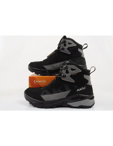 Aku buty sportowe trekkingowe męskie adapta gore-tex skórzane szare czarne
